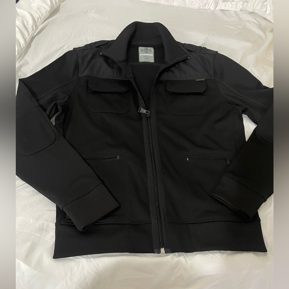 Express Men's Black Military Jacket